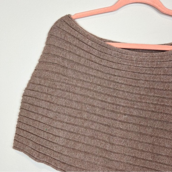 Cider Brown Stretch Knit Asymmetrical Sweater Top – Size 2X - Picture 6 of 8